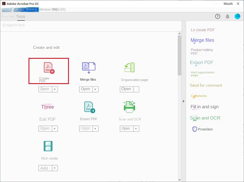 Adobe Acrobat إنشاء ملف PDF