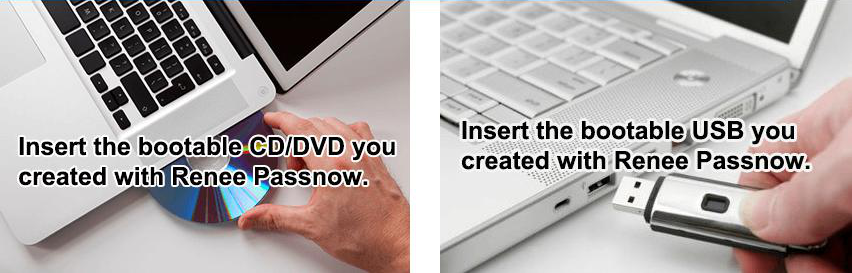 قم بتشغيل الكمبيوتر المستهدف باستخدام إعادة تعيين كلمة المرور USB/CD/DVD التي تم إنشاؤها.