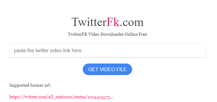 حفظ فيديو تويتر إلى صورة متحركة عبر twitterfk
