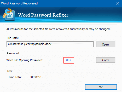 الغاء حماية ملف وورد باستخدام برنامج word password recovered