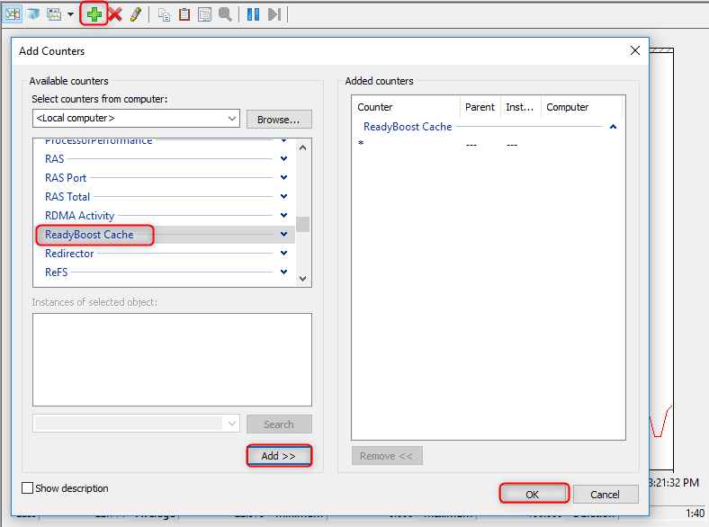 إضافة  readyboost cache