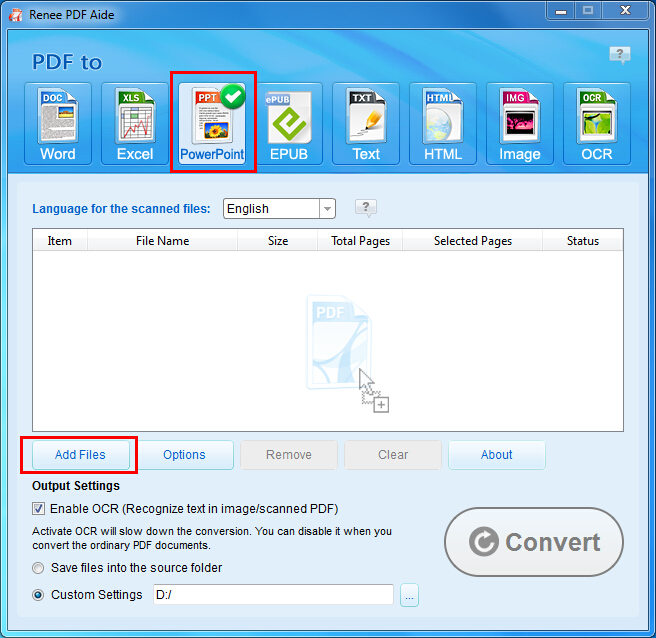 تحويل PDF إلى PowerPoint