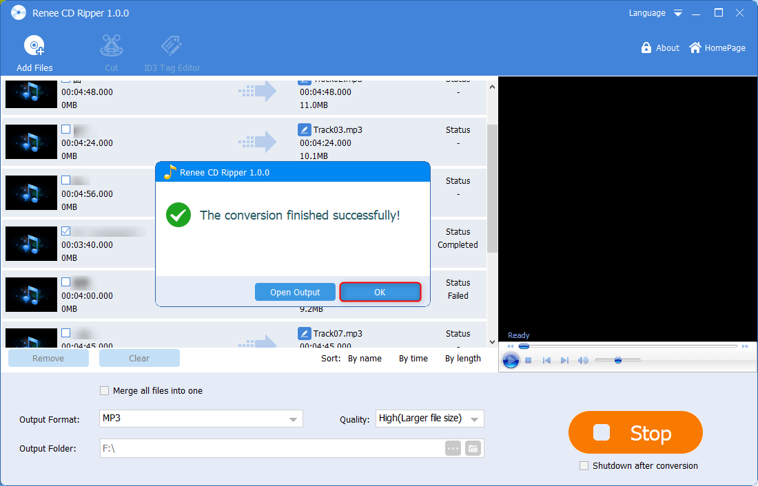 تحويل cda إلى mp3 بنجاح باستخدام Renee Audio Tools
