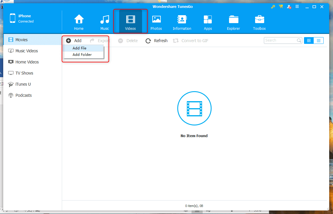 كيفية تحديد مقاطع الفيديو وفتحها في Windowshare tunesgo