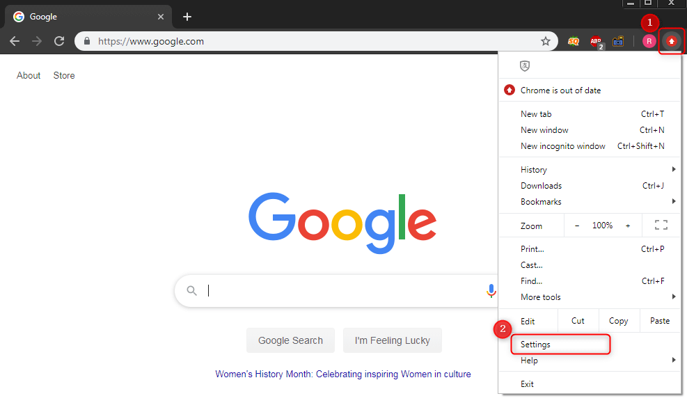 انتقل إلى وظيفة المشاهدة في Chrome