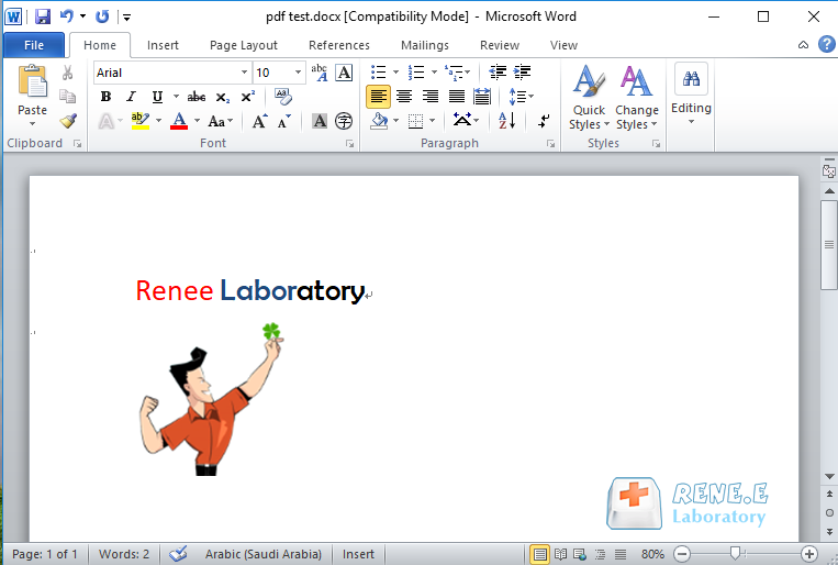 إضافة صورة إلى ملف pdf بعد التحويل إلى Word