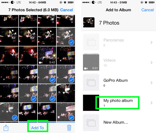 كيفية إضافة الصور إلى الألبوم على iPhone