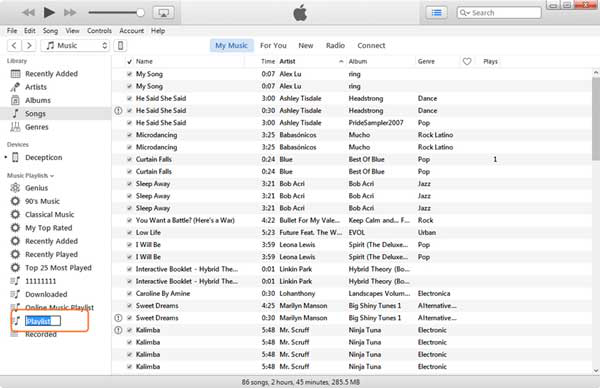 كيفية إنشاء قائمة تشغيل في itunes