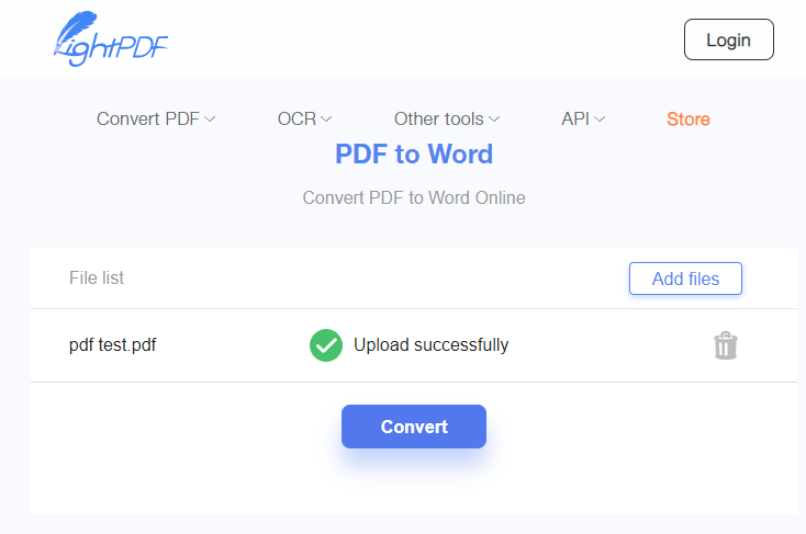 تحميل ملفات pdf إلى Lightpdf