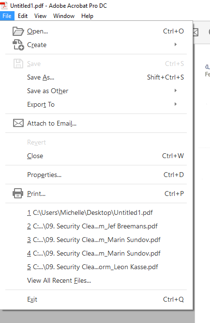 كيفية فتح ملف pdf باستخدام برنامج acrobat dc