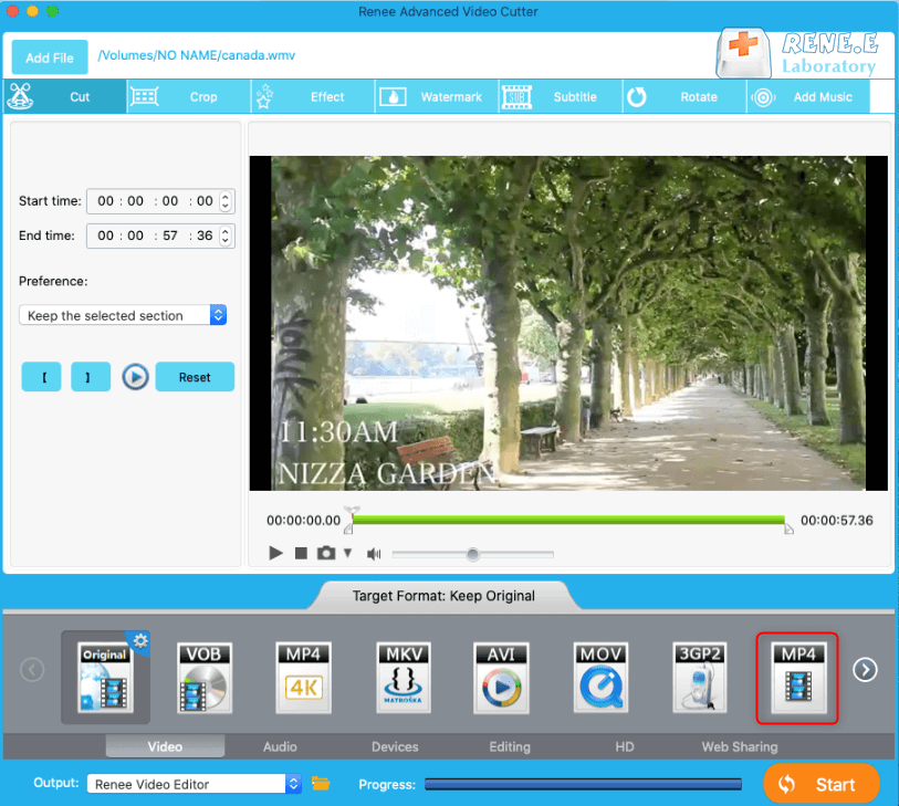 استخدام Renee Video Editor لتحويل wmv إلى mp4