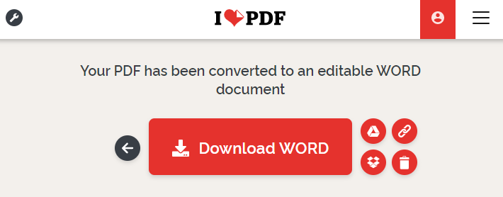 تحويل pdf إلى Word باستخدام ilovepdf