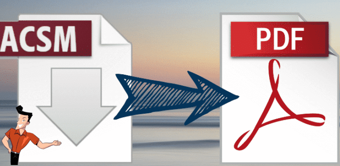 كيفية تحويل acsm إلى pdf