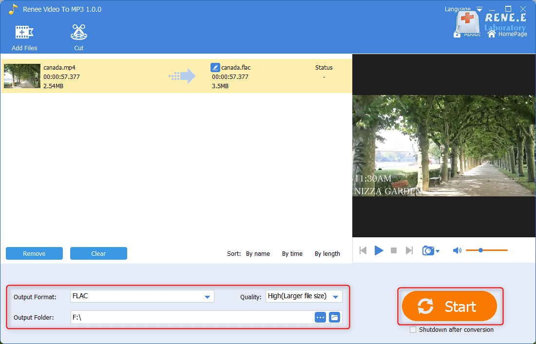 تحويل فيديو اليوتيوب mp4 إلى flac