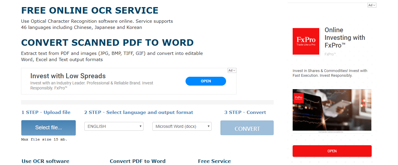 كيفية تحويل ملفات pdf الممسوحة ضوئيًا إلى وورد باستخدام Onlineocr