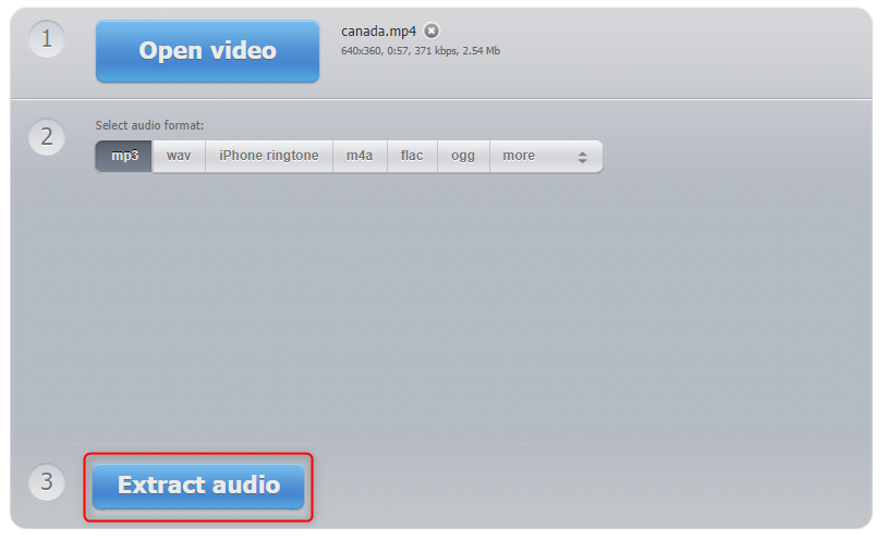 استخراج ملفات mp3 من mp4 باستخدام مستخرج الصوت