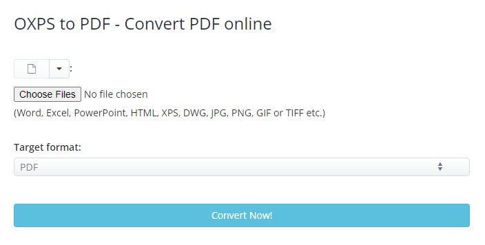 كيفية تحويل oxps إلى pdf على aconvert