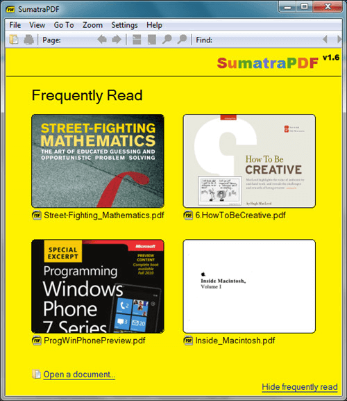 كيفية فتح ملفات PDF باستخدام Sumatra PDF