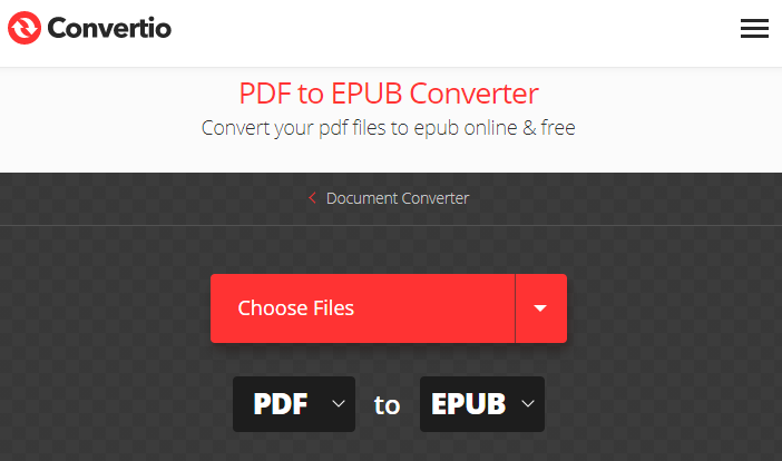كيفية تحويل pdf إلى epub على convertio
