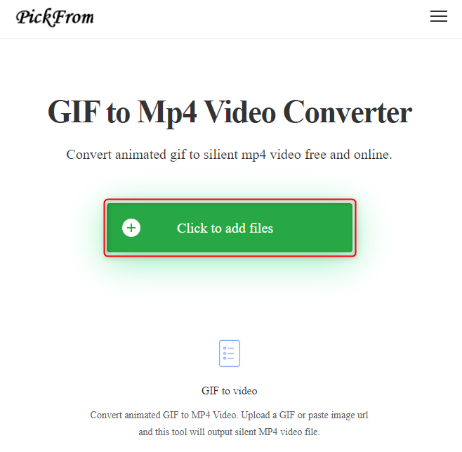 كيفية تحويل gif إلى mp4 على بيكفروم