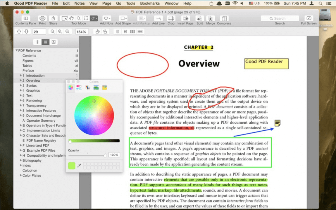 Good Reader لملفات pdf على نظام التشغيل macOS