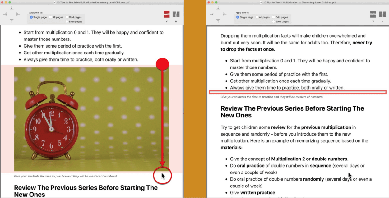 محرر تقليم ملفات pdf على نظام التشغيل macOS