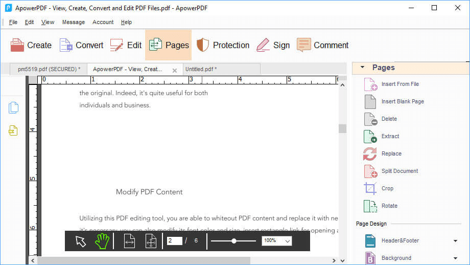 كيفية إضافة نص إلى ملف pdf باستخدام apowerpdf