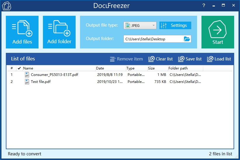 كيفية تحويل pdf إلى jpg على ويندوز 10 بـdocufreezer