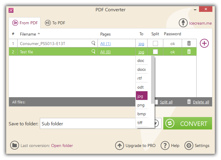 كيفية تحويل pdf إلى jpg بـicecream pdf converter على ويندوز 10
