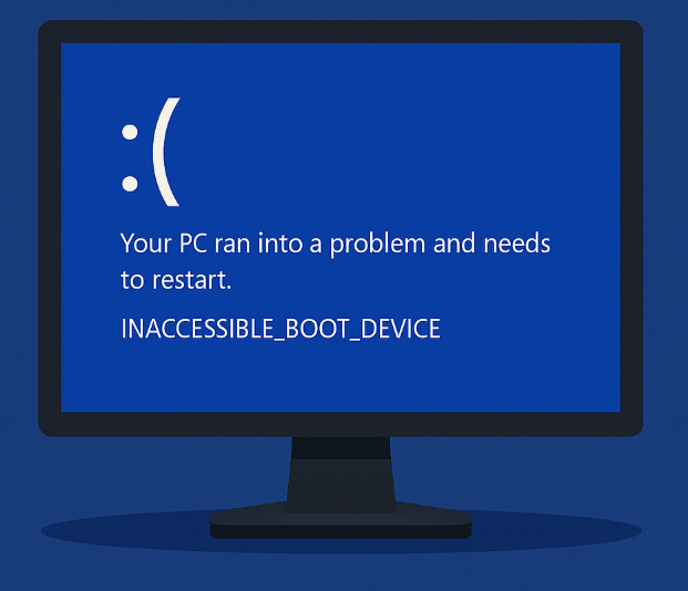 خطأ INACCESSIBLE BOOT DEVICE
