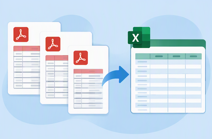 دمج جداول PDF متعددة الصفحات في ورقة Excel واحدة متصلة