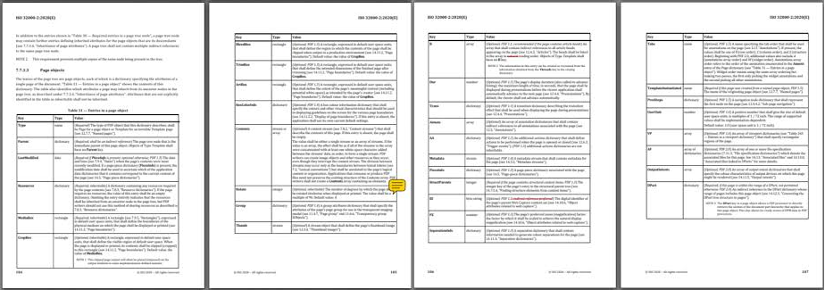 جداول PDF متعددة الصفحات
